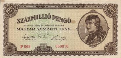 1946. 100.000.000P (12x) alacsony sorozatszámúak T:II,II-,III