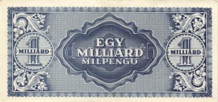 1946. 1.000.000.000MP (2x) színváltozatok, egyik vágáshibás T:I-