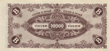 1946. 10.000BP (10x) mindnél lemezhiba hátoldali "E" betűnél, eltolódott nyomattal T:I