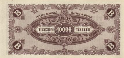 1946. 10.000BP (10x) mindnél lemezhiba hátoldali "E" betűnél, eltolódott nyomattal T:I