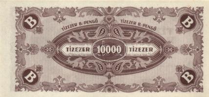 1946. 10.000BP (10x) mindnél lemezhiba hátoldali "E" betűnél, eltolódott nyomattal T:I