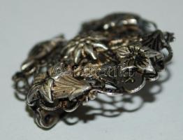 Ezüst (Ag) filigrán bross / 
Silver filigree brooch d: 2,5cm, 3gr