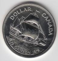 Kanada 1979. 1$ Ag "Griffon-hajó" eredeti dísztokban T:P
Canada 1980. 1 Dollar Ag "Gr...