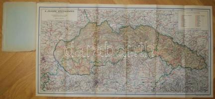 A Felvidék közigazgatási térképe. M. Földrajzi Intézet. 75x38 cm jó állapotban / Map of Northern Hungary
