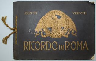 cca 1900 Cento vedute ricordo di Roma. 100 oldalas képes füzet. / book with 100 pictures.