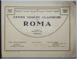 cca 1900 Cento vedute ricordo di Roma. 100 oldalas képes füzet. / book with 100 pictures