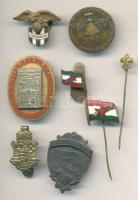 8db klf magyar kitűző és gomblyuk jelvény szebb zománcozott darabokkal T:vegyes