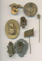 8db klf magyar kitűző és gomblyuk jelvény szebb zománcozott darabokkal T:vegyes