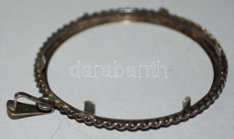 Ezüst (Ag) medálfoglalat 835-ös tisztaságjelzéssel /  Silver frame for medallions, 835 fineness, d: 4,5, 3,8gr