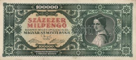 1946. 100.000MP (8x) nagyon alacsony sorozatszámúak! T:I-,II,III