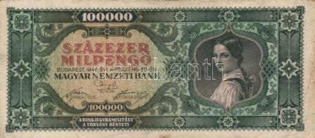 1946. 100.000MP (8x) nagyon alacsony sorozatszámúak! T:I-,II,III