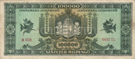 1946. 100.000MP (8x) nagyon alacsony sorozatszámúak! T:I-,II,III