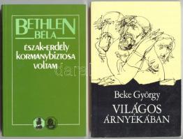 2db könyv: Bethlen Béla: Észak-Erdély kormánybiztosa voltam; Beke György: Világos árnyékában