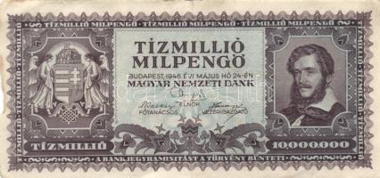 1946. 10.000.000MP (10x) különböző színváltozatok is T:II,II-,III