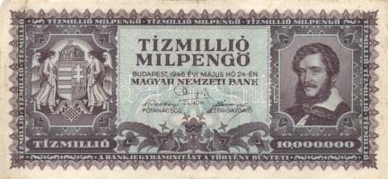 1946. 10.000.000MP (10x) különböző színváltozatok is T:II,II-,III
