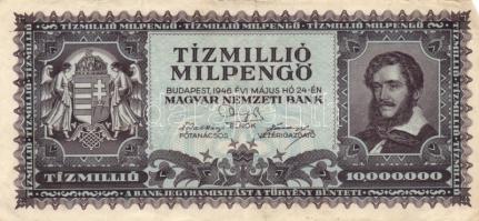 1946. 10.000.000MP (10x) különböző színváltozatok is T:II,II-,III