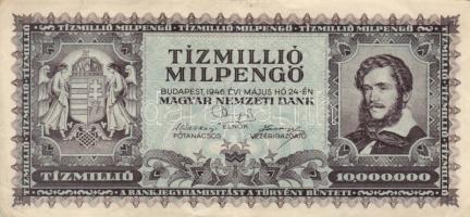 1946. 10.000.000MP (10x) különböző színváltozatok is T:II,II-,III