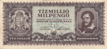 1946. 10.000.000MP (10x) különböző színváltozatok is T:II,II-,III