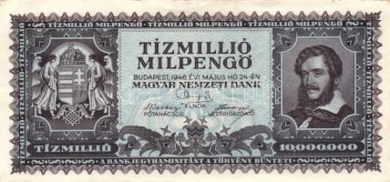 1946. 10.000.000MP (4x) különböző színváltozatok T:I-,II