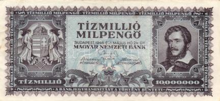 1946. 10.000.000MP (4x) különböző színváltozatok T:I-,II
