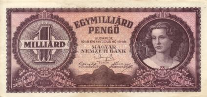 1946. 1.000.000.000P (4x) egymáshoz közeli sorszámmal T:I-,II fo