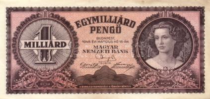 1946. 1.000.000.000P (4x) egymáshoz közeli sorszámmal T:I-,II fo