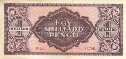 1946. 1.000.000.000P (4x) egymáshoz közeli sorszámmal T:I-,II fo