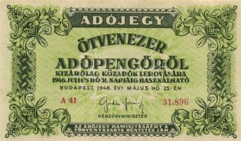 1946. 50.000AP (3x) 3klf T:I-,II