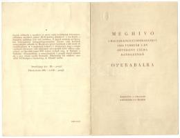 1934 Kézzel írt fenyegető levél az Operabál Főrendezőségének címezve &quot;Az Új Stílus vezérkara&quot; aláírással, a kérdéses Operabálra szóló meghívó kíséretében