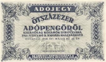 1946. 500.000AP (2x) kétféle színváltozat T:I-(sarokkopás)