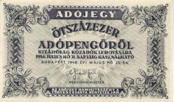 1946. 500.000AP (2x) kétféle színváltozat T:I-(sarokkopás)