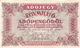 1946. 1.000.000AP (3x)fehér papír T:II