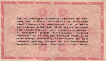 1946. 1.000.000AP fordított címer és hátlapi "amelyeknek" szöveggel! (5x) T:III,III-