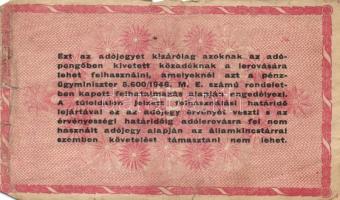 1946. 1.000.000AP fordított címer (16x) T:II-,III,III-