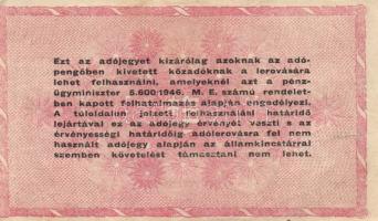 1946. 1.000.000AP fordított címer (16x) T:II-,III,III-