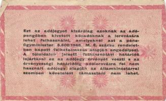 1946. 1.000.000AP fordított címer (16x) T:II-,III,III-