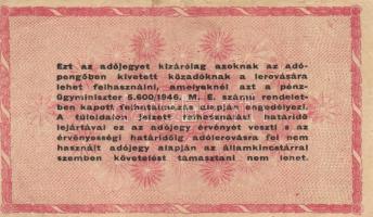 1946. 1.000.000AP fordított címer (16x) T:II-,III,III-