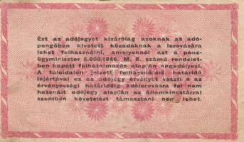 1946. 1.000.000AP fordított címer (16x) T:II-,III,III-