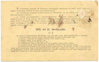 1877 Vadászati jegy 12Ft