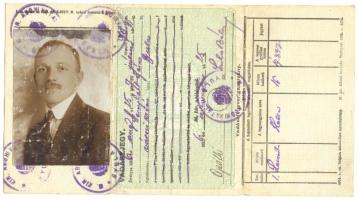 1936 Fényképes vadászjegy vadászfegyverigazolvánnyal