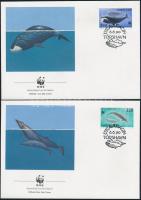 WWF Whales set on 4 FDC WWF Bálnák sor 4 FDC-n