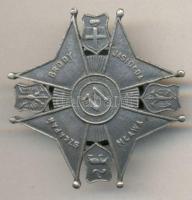 Lengyelország ~1920 71. Gyalogezred katonai fém jelvénye (45x45mm) T:2 Poland ~1920. 71st Infantry Regiment badge "BRODY, JASIOLDA, MLAWA, SZLAPAN" (45x45mm) C:XF