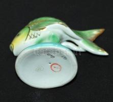 Drasche hal, kézzel festett, jelzett, hibátlan, 10×9 cm