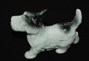 Törpe snaucer, kézzel festett, jelzés nélkül, apró hiba a talpon, 9×12 cm