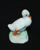 Háború előtti, herendi kézzel festett kacsa, hibátlan, jelzett (koronás 1940), m:6 cm / Handpainted ...