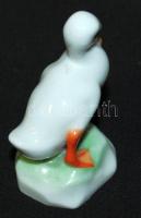 Óherendi kézzel festett kacsa, hibátlan, jelzett, m:6 cm / Handpainted numbered Herendi chinaware du...