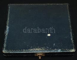 1872-1922 Komplett, ezüst (Ag) nyelű réz süteményes evőeszközkészlet (6db villa és kés, 1db tortalap...