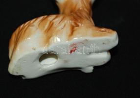 Pihenő őzgida, jelzés nélkül, hibátlan, kézzel festett, 6×8 cm