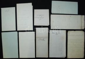 1835-1880 10db parókiai levél és okmány pecsétekkel és aláírásokkal