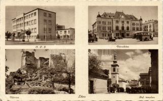 Léva Town Hall, castle ruins, O.T.J. (EK)